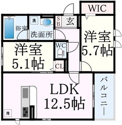 サンセベリア夏原の物件間取画像